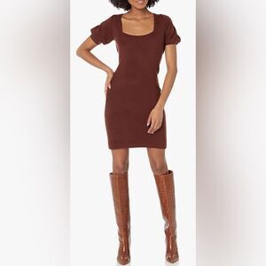 NWT French Connection Baby Soft Puf sleeve Bodycon dress Medium MSRP $187
